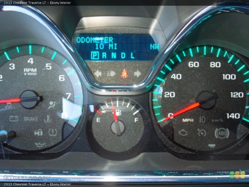 Ebony Interior Gauges for the 2013 Chevrolet Traverse LT #73851602