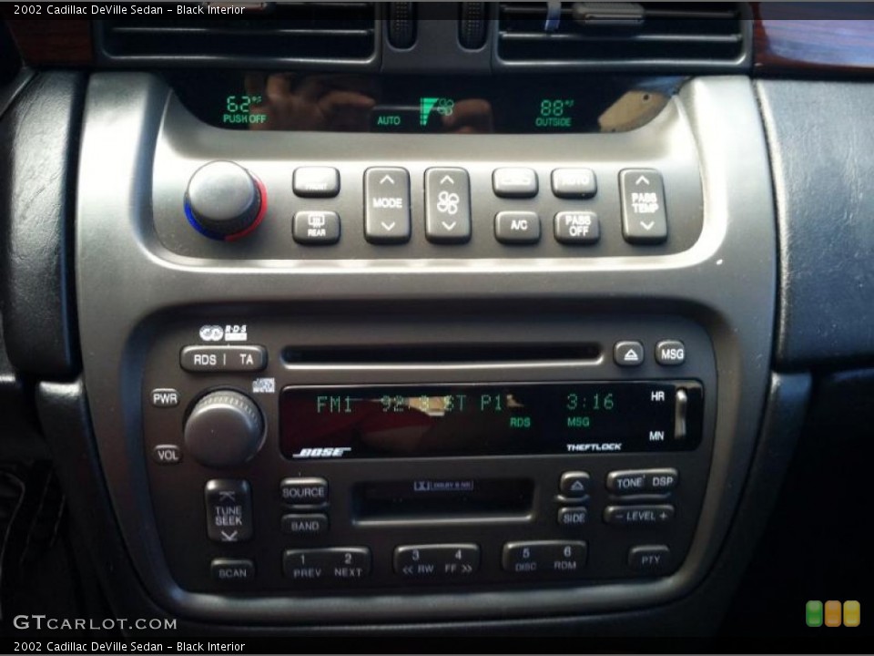 Black Interior Controls for the 2002 Cadillac DeVille Sedan #73851869