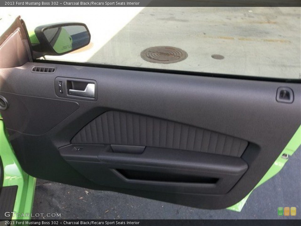 Charcoal Black/Recaro Sport Seats Interior Door Panel for the 2013 Ford Mustang Boss 302 #73852707