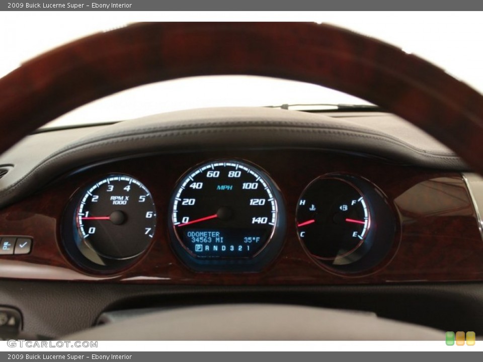 Ebony Interior Gauges for the 2009 Buick Lucerne Super #73855633