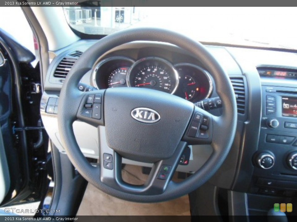 Gray Interior Steering Wheel for the 2013 Kia Sorento LX AWD #73858370