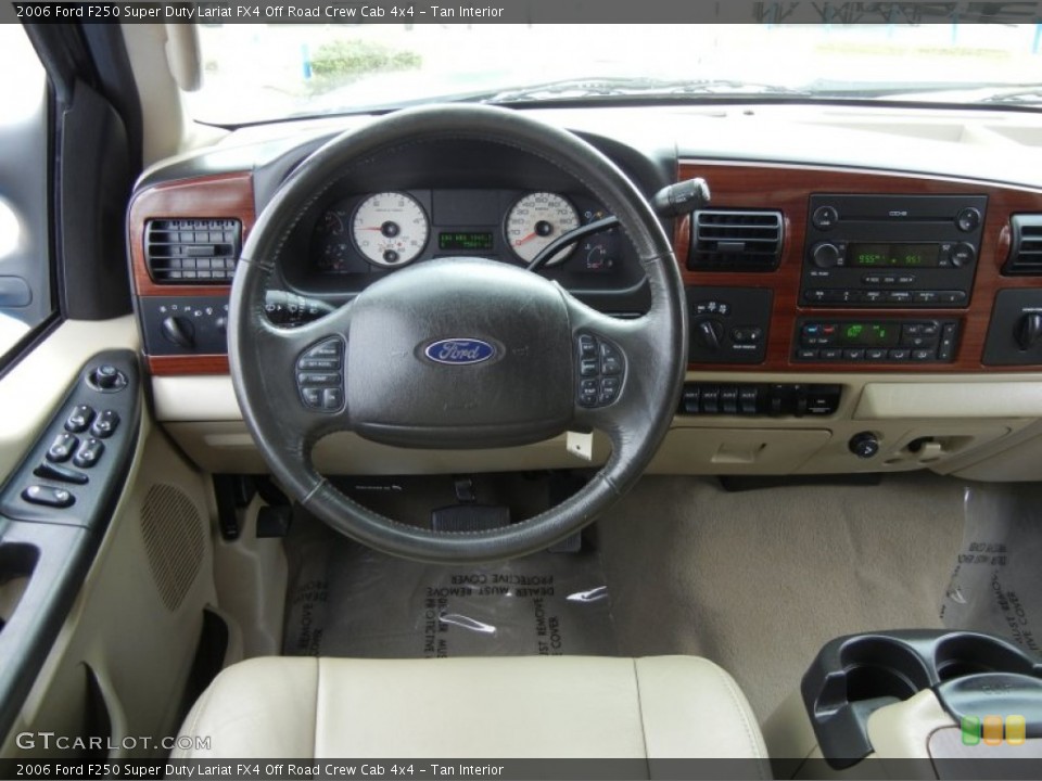 Tan Interior Dashboard for the 2006 Ford F250 Super Duty Lariat FX4 Off Road Crew Cab 4x4 #73860377