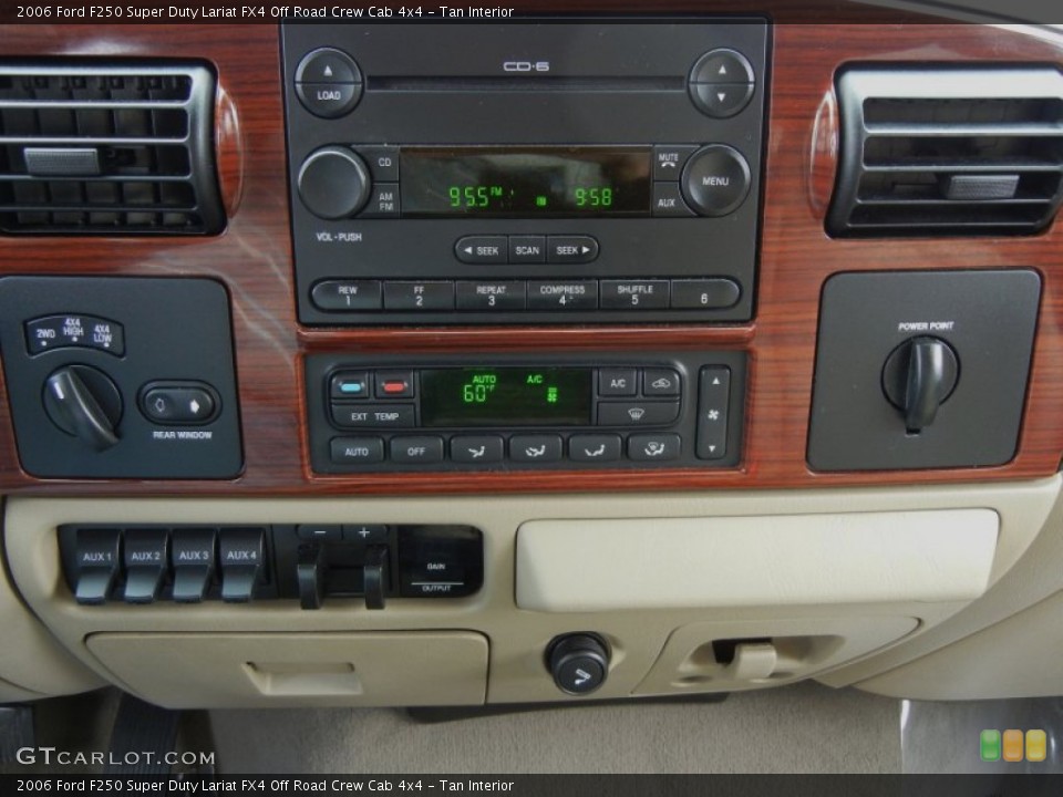 Tan Interior Controls for the 2006 Ford F250 Super Duty Lariat FX4 Off Road Crew Cab 4x4 #73860404
