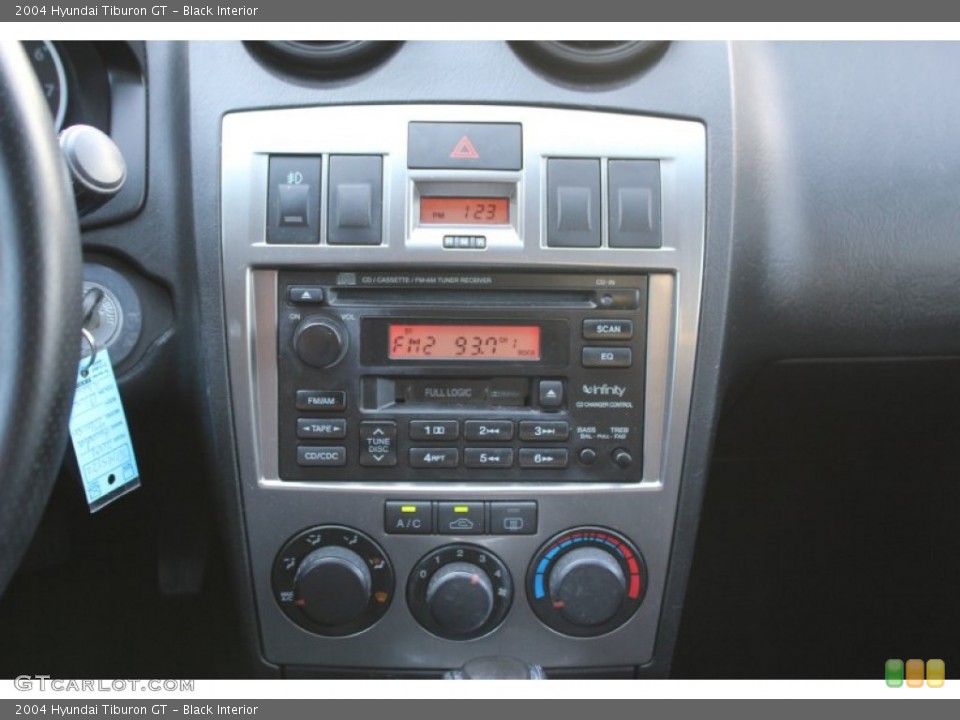 Black Interior Controls for the 2004 Hyundai Tiburon GT #73860626
