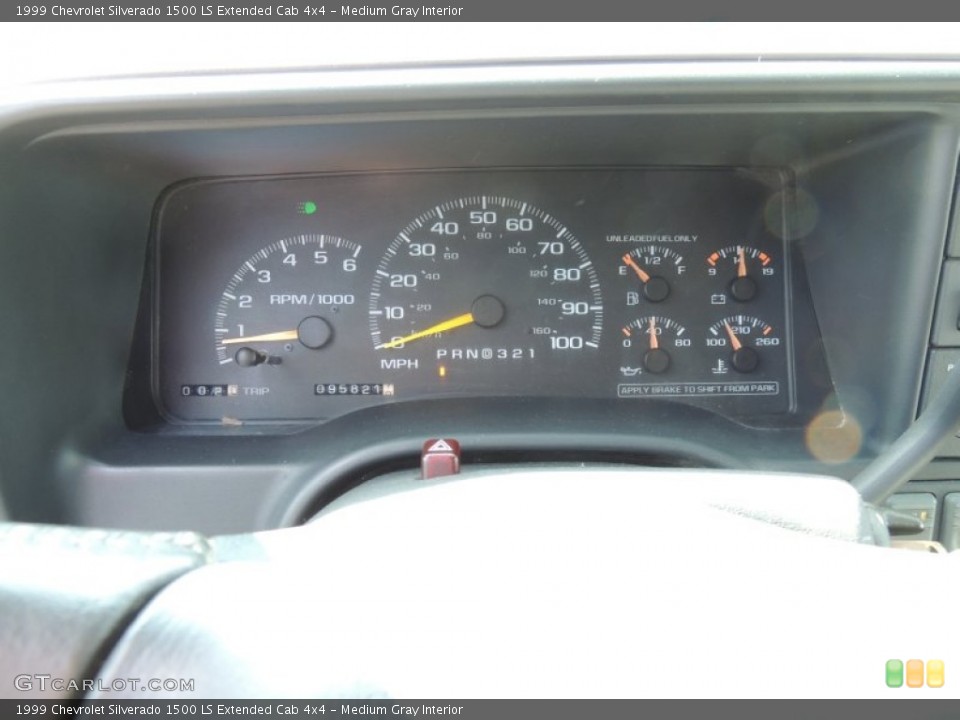 Medium Gray Interior Gauges for the 1999 Chevrolet Silverado 1500 LS Extended Cab 4x4 #73862126