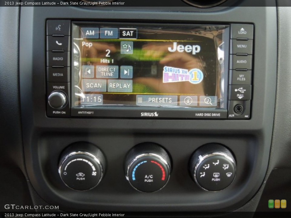 Dark Slate Gray/Light Pebble Interior Controls for the 2013 Jeep Compass Latitude #73862270