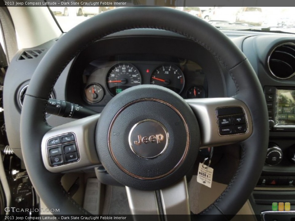 Dark Slate Gray/Light Pebble Interior Steering Wheel for the 2013 Jeep Compass Latitude #73862276