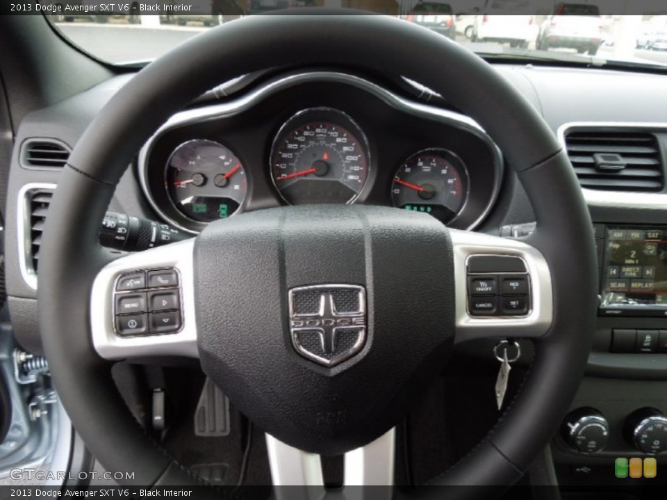 Black Interior Steering Wheel for the 2013 Dodge Avenger SXT V6 #73862747