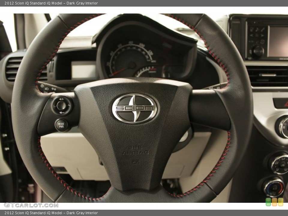 Dark Gray Interior Steering Wheel for the 2012 Scion iQ  #73863455