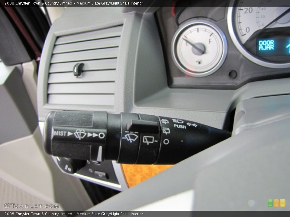 Medium Slate Gray/Light Shale Interior Controls for the 2008 Chrysler Town & Country Limited #73865900