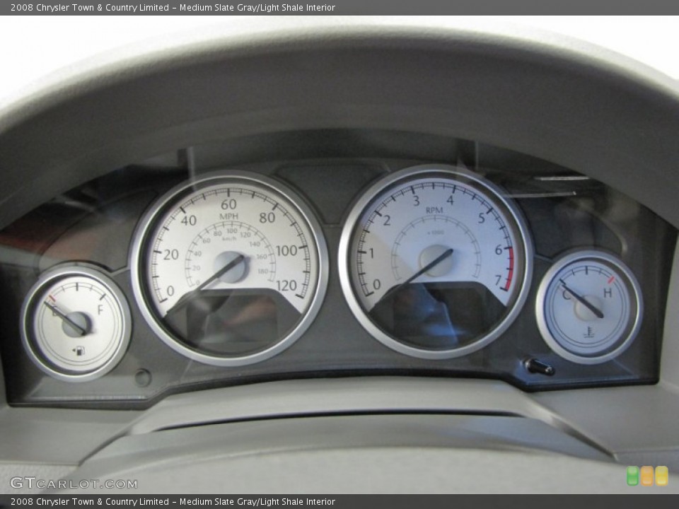 Medium Slate Gray/Light Shale Interior Gauges for the 2008 Chrysler Town & Country Limited #73865906