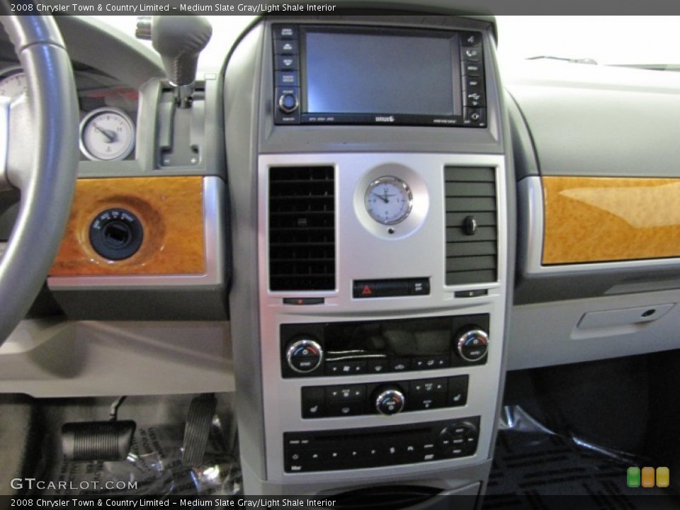 Medium Slate Gray/Light Shale Interior Controls for the 2008 Chrysler Town & Country Limited #73865912