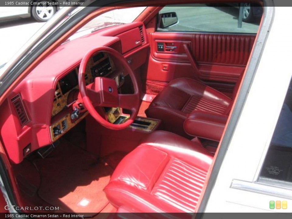 Red Interior Photo for the 1985 Cadillac Cimarron Sedan #7386815