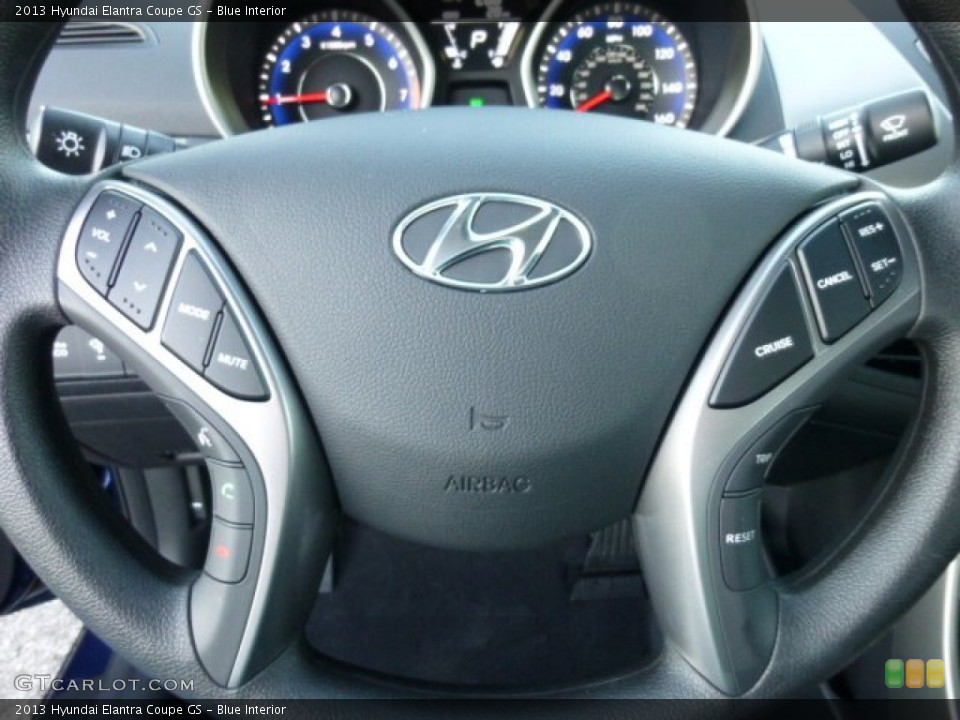 Blue Interior Controls for the 2013 Hyundai Elantra Coupe GS #73869307