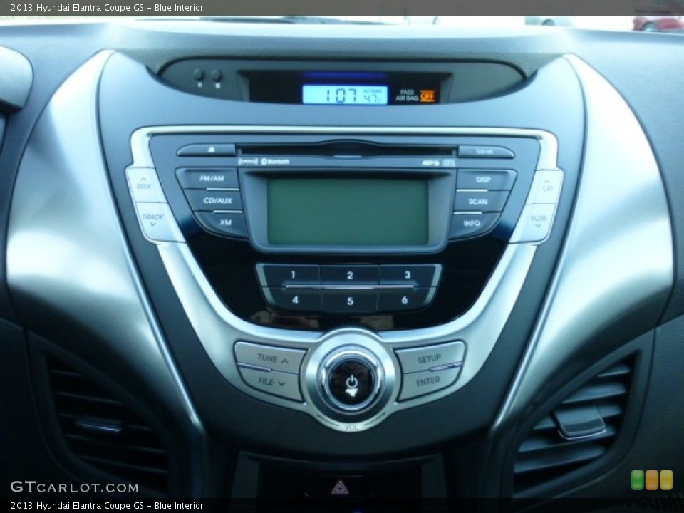 Blue Interior Controls for the 2013 Hyundai Elantra Coupe GS #73869329
