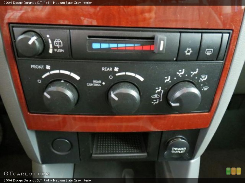 Medium Slate Gray Interior Controls for the 2004 Dodge Durango SLT 4x4 #73874084