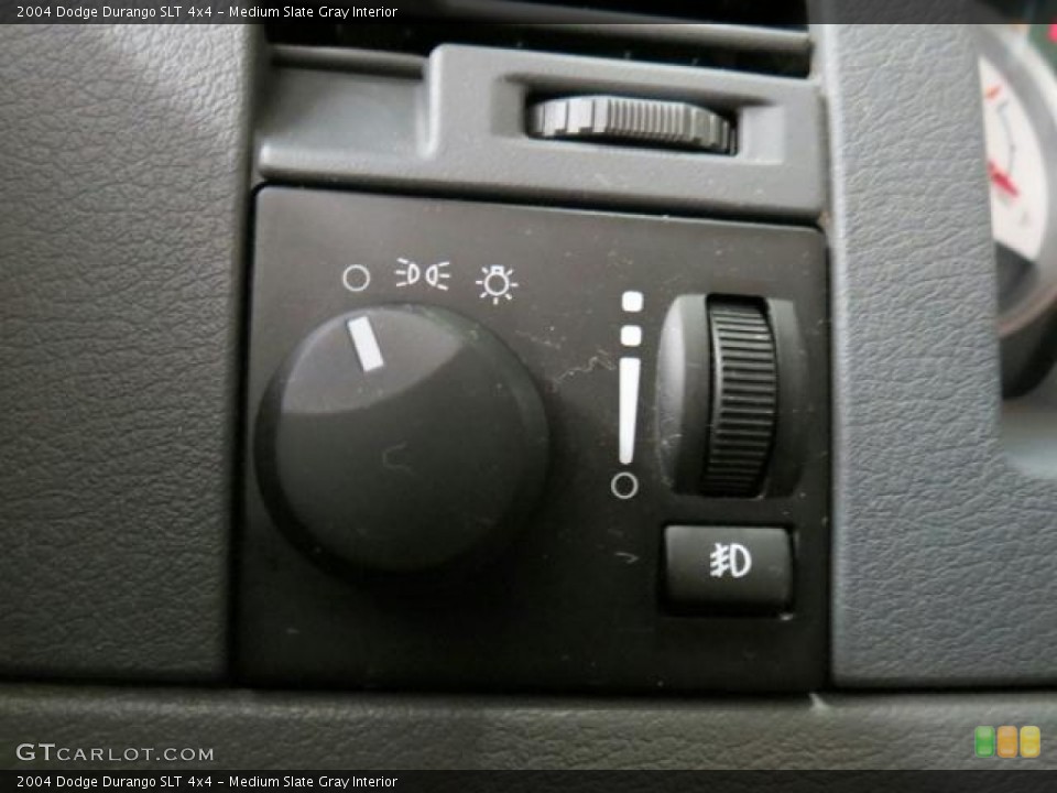 Medium Slate Gray Interior Controls for the 2004 Dodge Durango SLT 4x4 #73874144