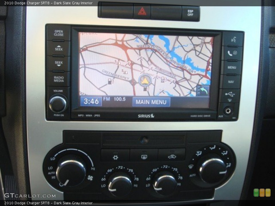Dark Slate Gray Interior Navigation for the 2010 Dodge Charger SRT8 #73878524