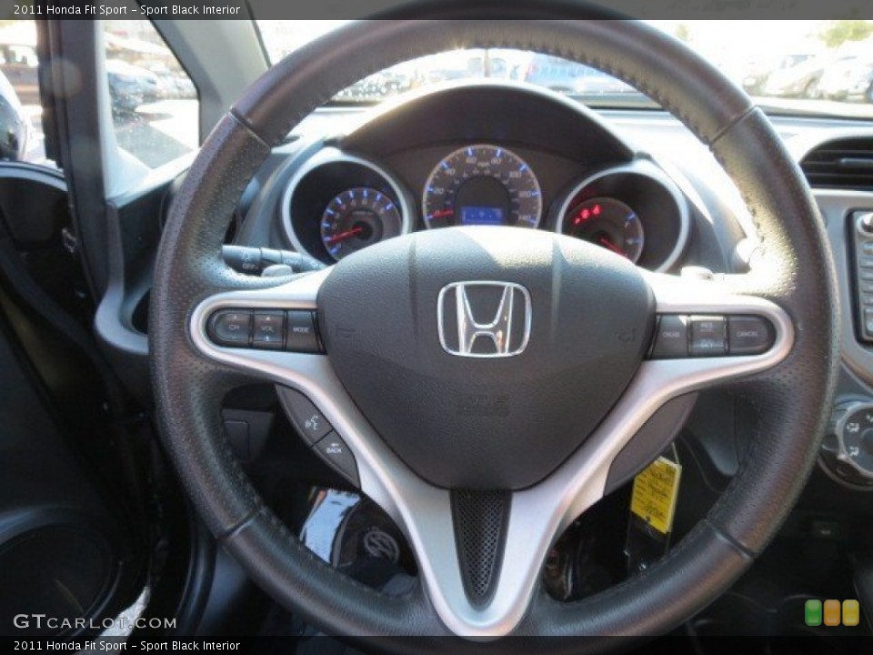 Sport Black Interior Steering Wheel for the 2011 Honda Fit Sport #73879066
