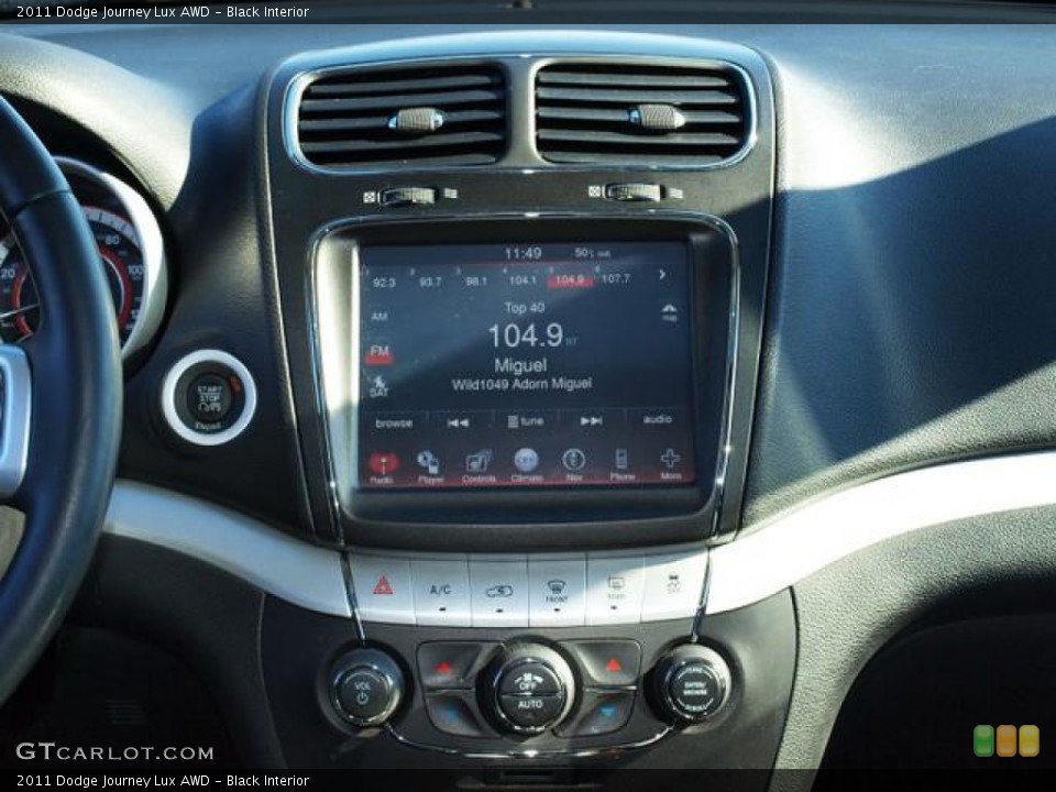 Black Interior Controls for the 2011 Dodge Journey Lux AWD #73880357