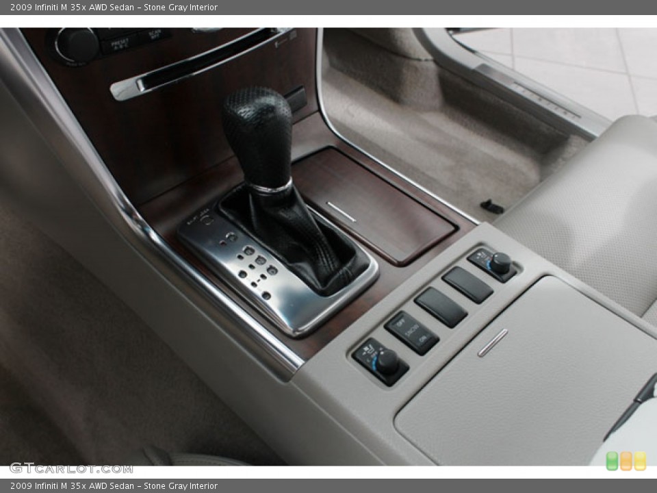 Stone Gray Interior Transmission for the 2009 Infiniti M 35x AWD Sedan #73883513