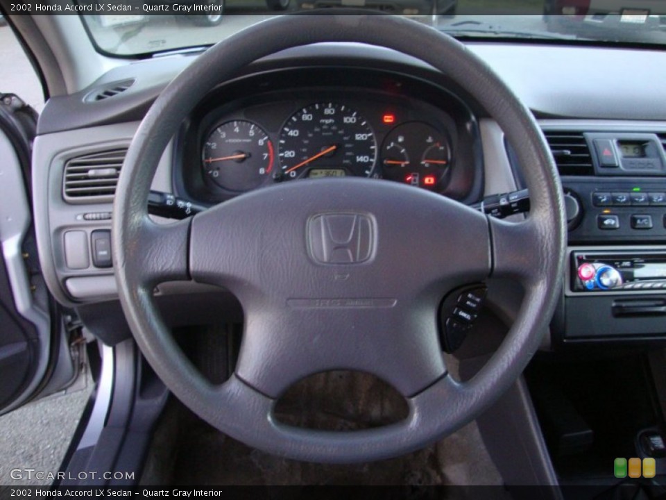 Quartz Gray Interior Steering Wheel for the 2002 Honda Accord LX Sedan #73886141