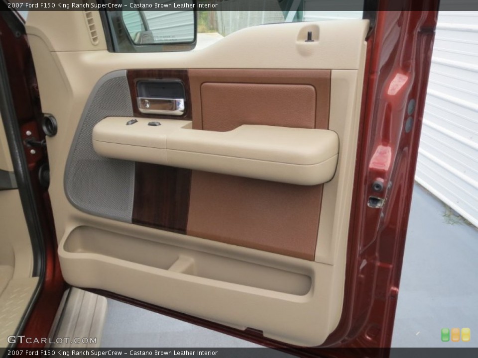 Castano Brown Leather Interior Door Panel for the 2007 Ford F150 King Ranch SuperCrew #73886849