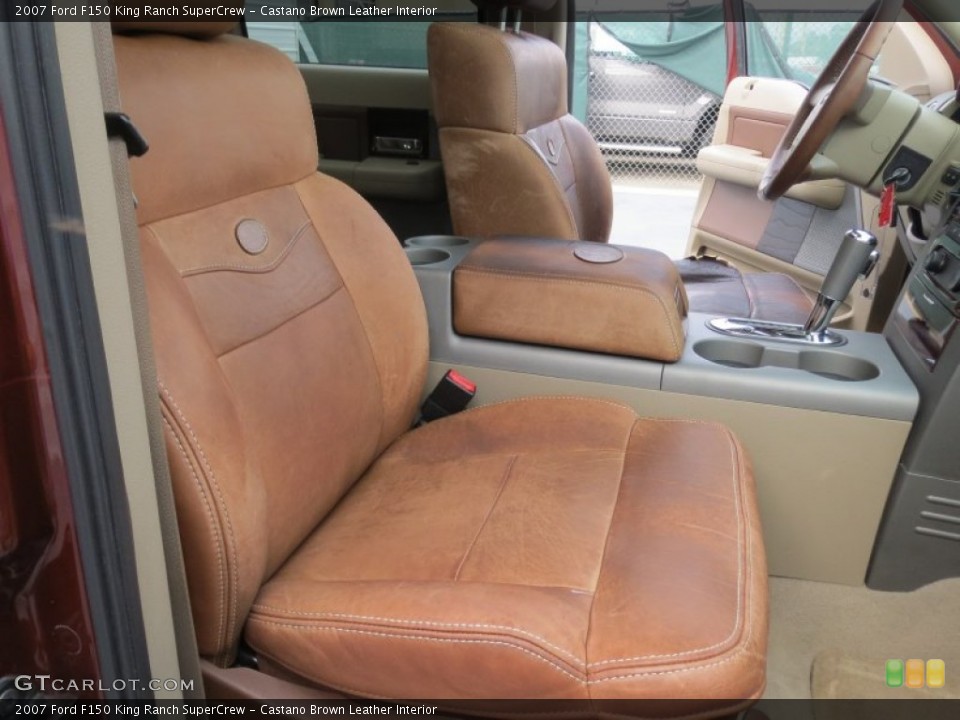 Castano Brown Leather Interior Front Seat for the 2007 Ford F150 King Ranch SuperCrew #73886885