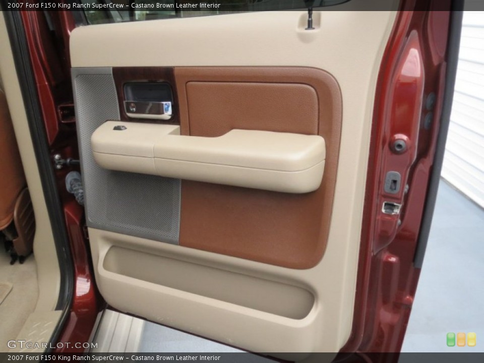 Castano Brown Leather Interior Door Panel for the 2007 Ford F150 King Ranch SuperCrew #73886903