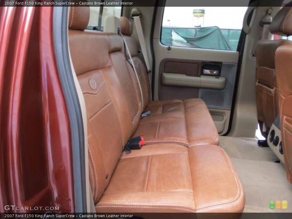 Castano Brown Leather Interior Rear Seat for the 2007 Ford F150 King Ranch SuperCrew #73886921