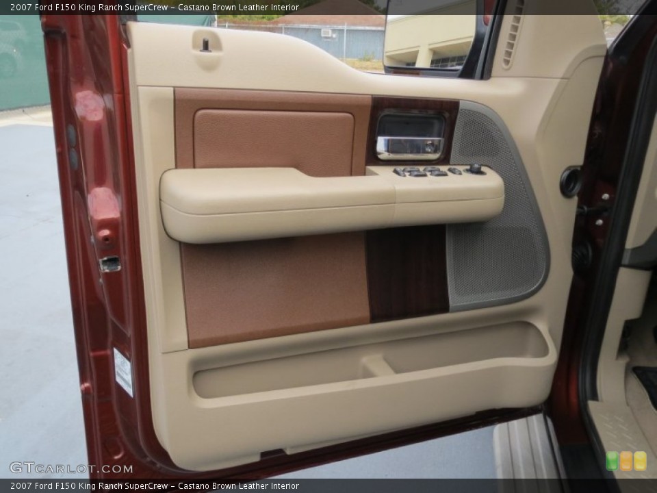 Castano Brown Leather Interior Door Panel for the 2007 Ford F150 King Ranch SuperCrew #73886989