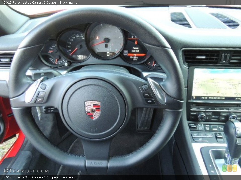 Black Interior Steering Wheel for the 2012 Porsche 911 Carrera S Coupe #73886994