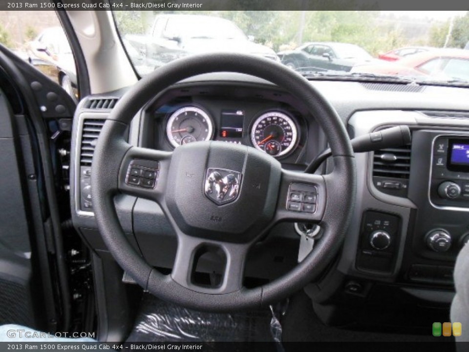 Black/Diesel Gray Interior Steering Wheel for the 2013 Ram 1500 Express Quad Cab 4x4 #73887356