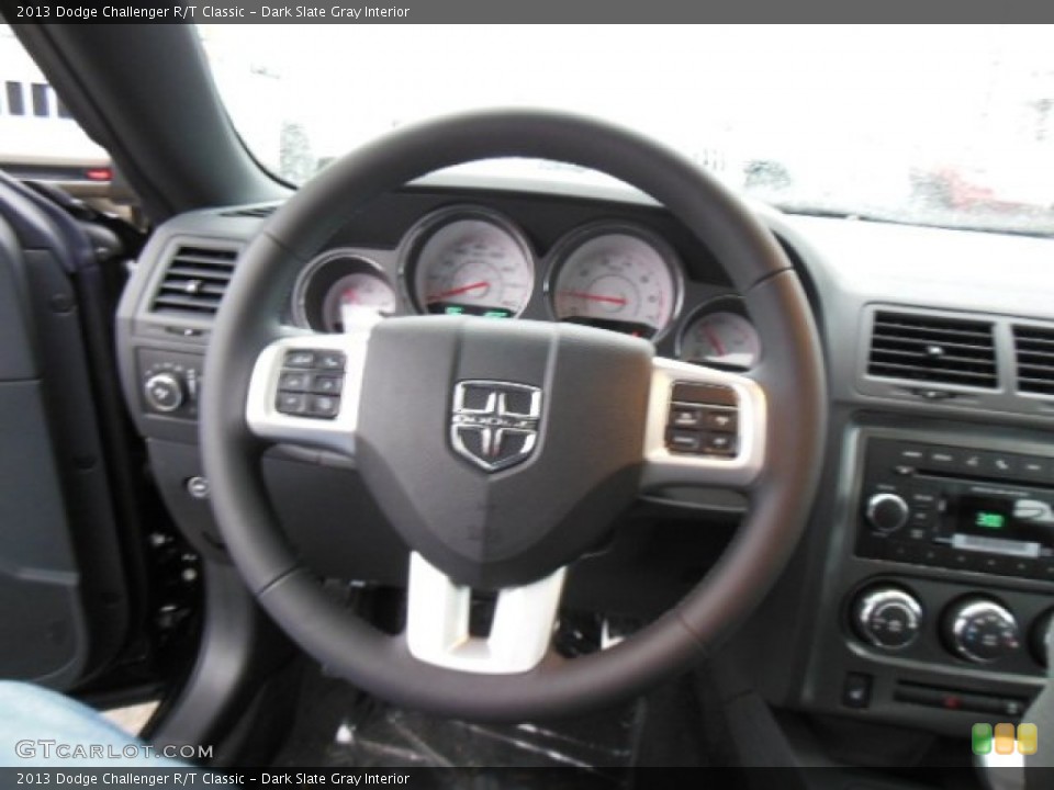 Dark Slate Gray Interior Steering Wheel for the 2013 Dodge Challenger R/T Classic #73887701