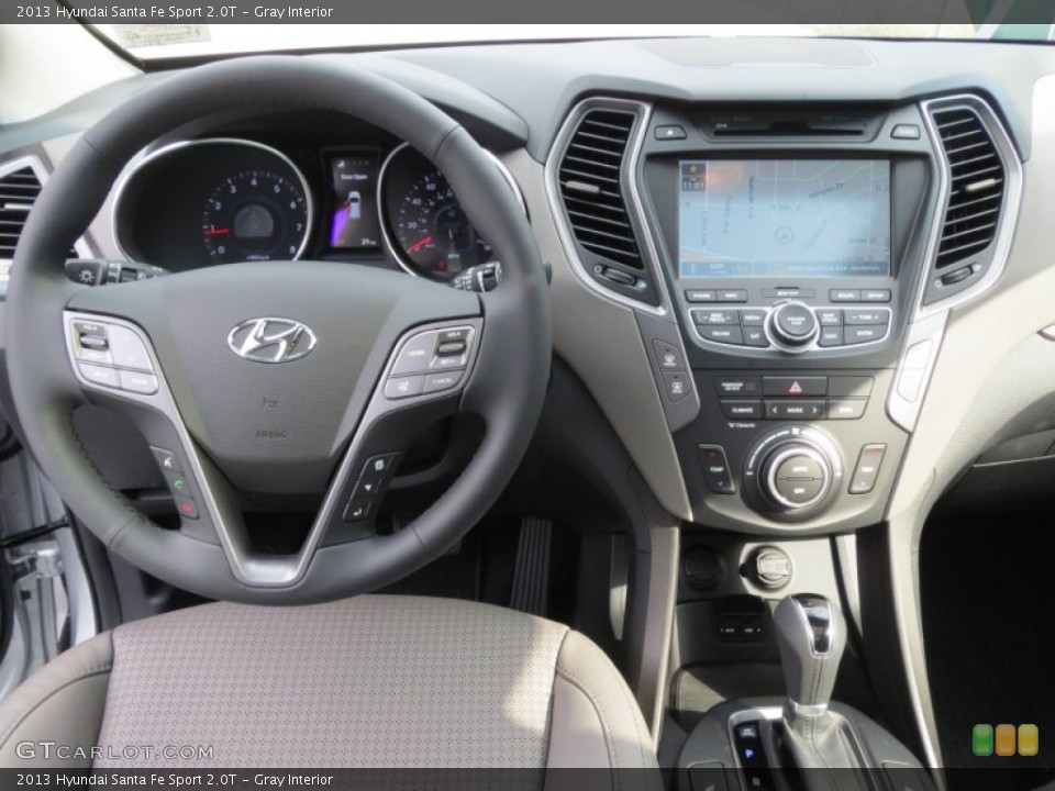 Gray Interior Dashboard for the 2013 Hyundai Santa Fe Sport 2.0T #73892699
