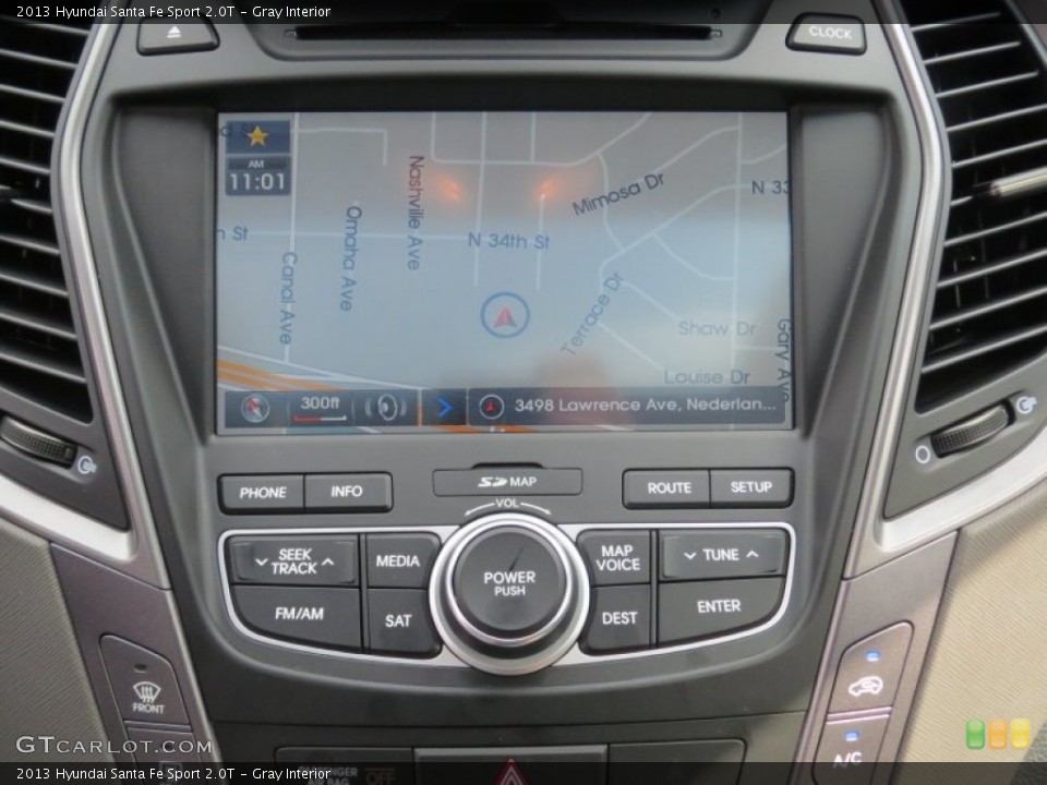 Gray Interior Navigation for the 2013 Hyundai Santa Fe Sport 2.0T #73892729