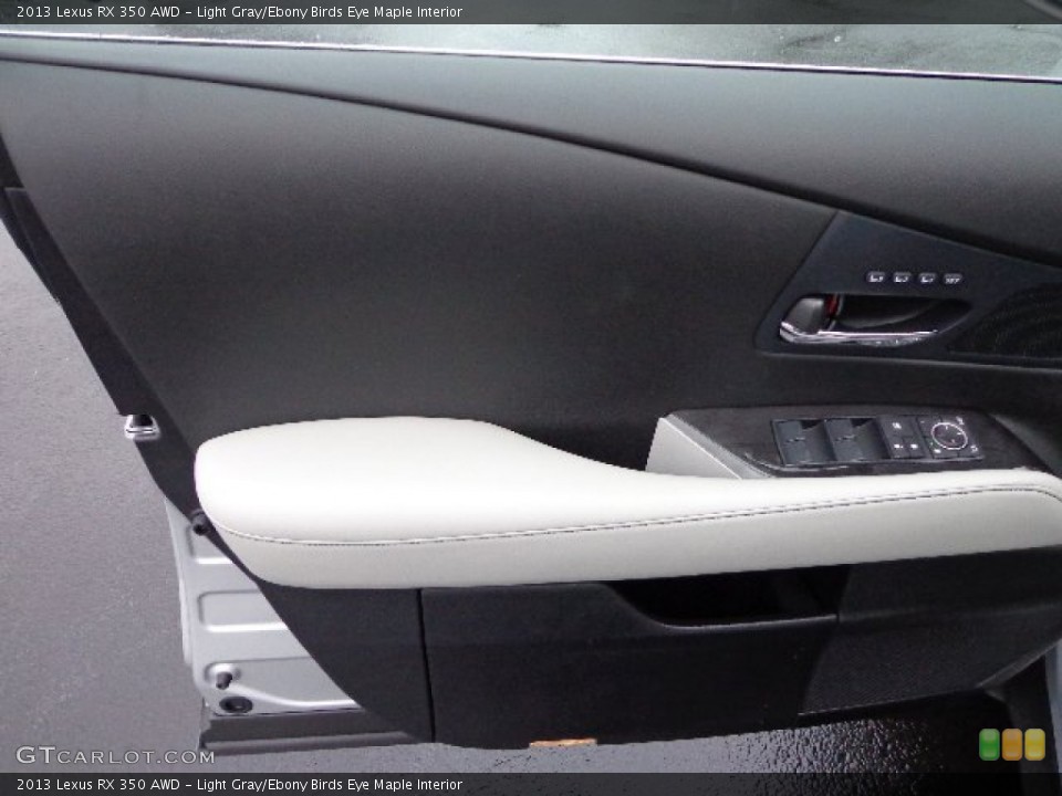 Light Gray/Ebony Birds Eye Maple Interior Door Panel for the 2013 Lexus RX 350 AWD #73895081