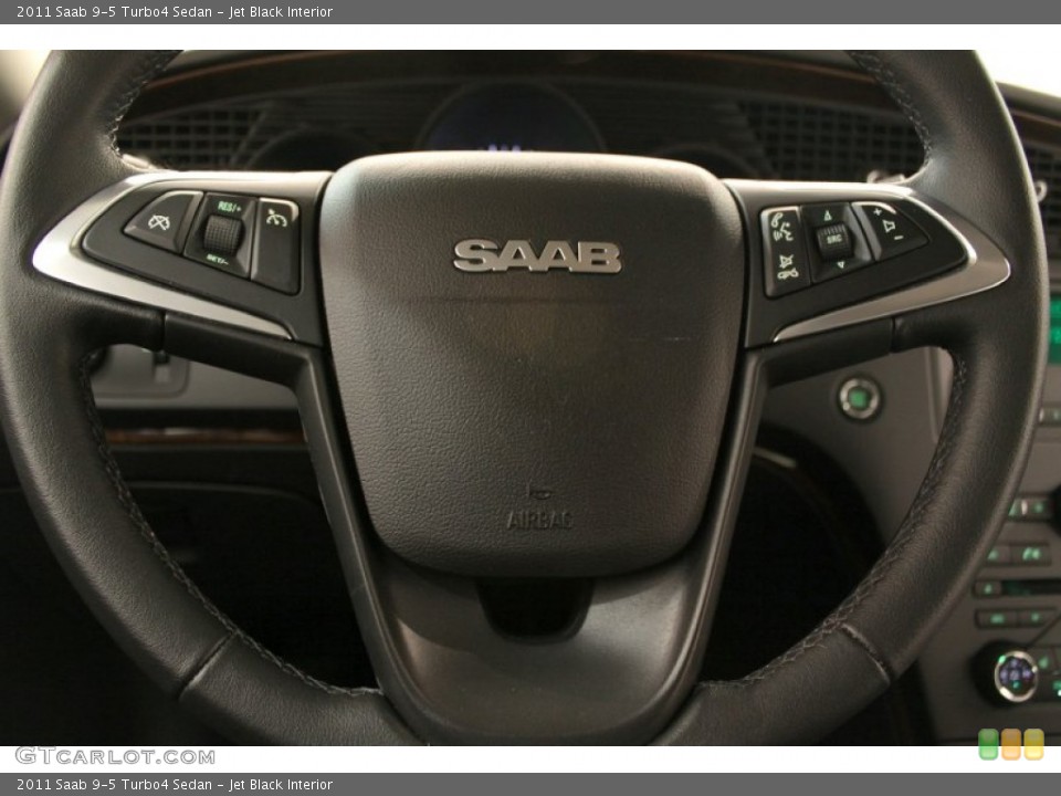 Jet Black Interior Steering Wheel for the 2011 Saab 9-5 Turbo4 Sedan #73895761