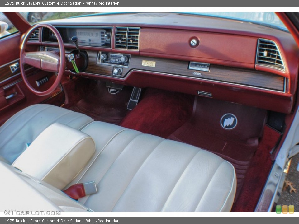White/Red Interior Prime Interior for the 1975 Buick LeSabre Custom 4 Door Sedan #73896461