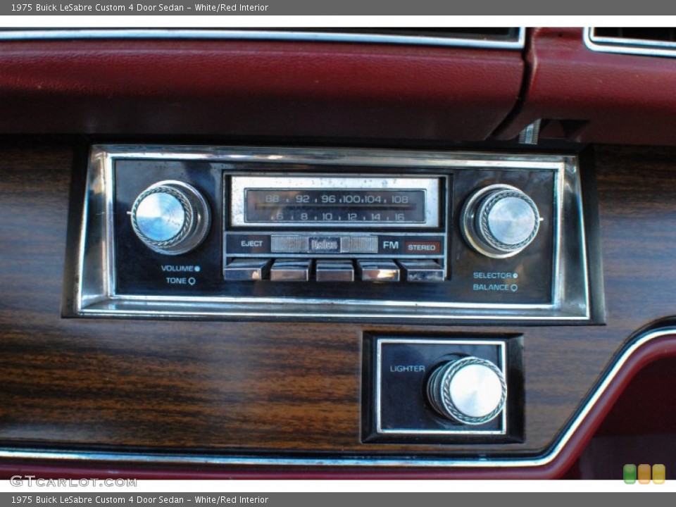 White/Red Interior Audio System for the 1975 Buick LeSabre Custom 4 Door Sedan #73896512
