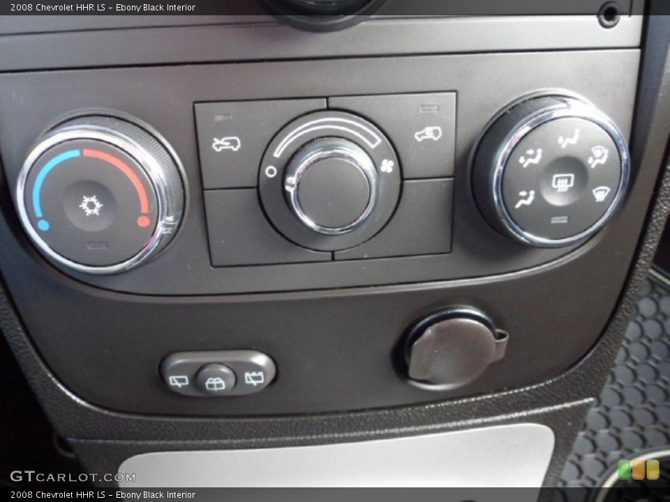 Ebony Black Interior Controls for the 2008 Chevrolet HHR LS #73902146