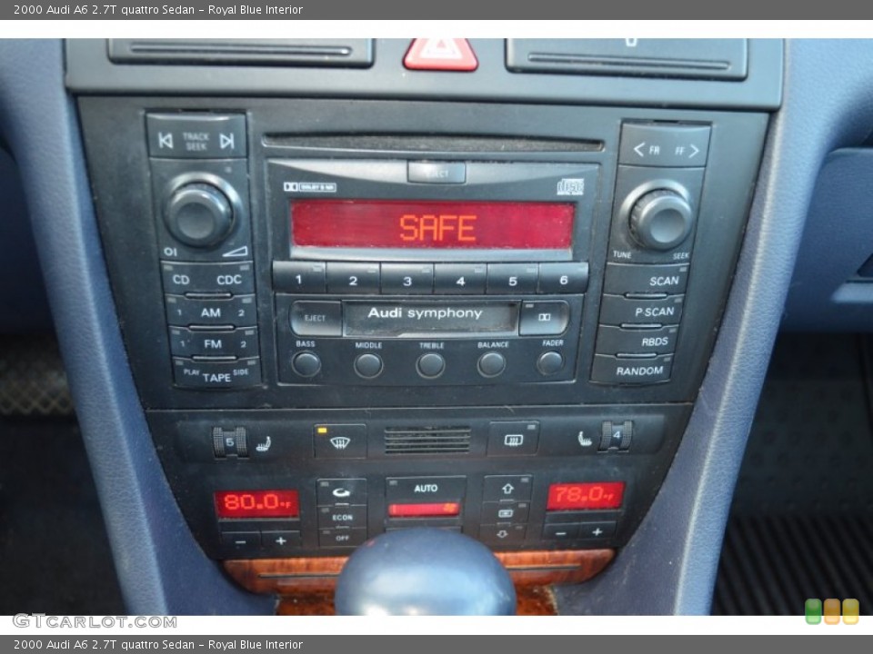 Royal Blue Interior Controls for the 2000 Audi A6 2.7T quattro Sedan #73903236