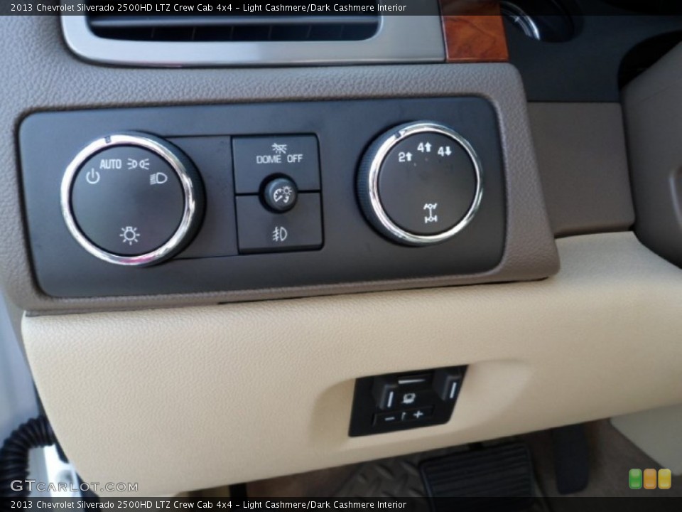Light Cashmere/Dark Cashmere Interior Controls for the 2013 Chevrolet Silverado 2500HD LTZ Crew Cab 4x4 #73904203