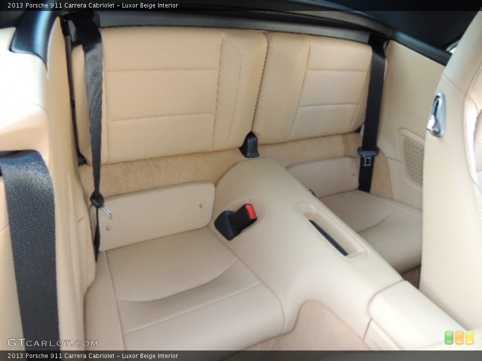 Luxor Beige Interior Rear Seat for the 2013 Porsche 911 Carrera Cabriolet #73904264