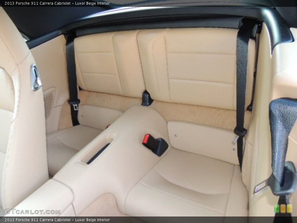 Luxor Beige Interior Rear Seat for the 2013 Porsche 911 Carrera Cabriolet #73904321