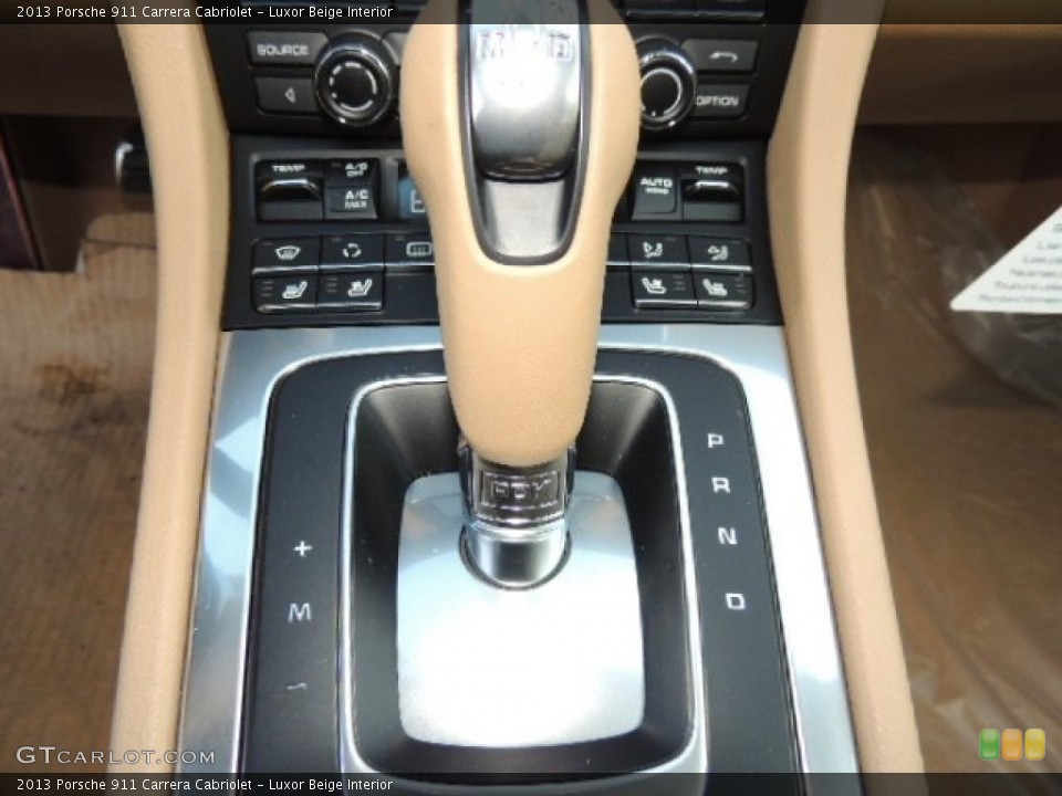 Luxor Beige Interior Transmission for the 2013 Porsche 911 Carrera Cabriolet #73904359