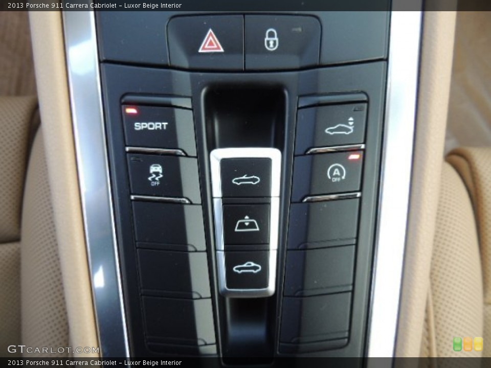 Luxor Beige Interior Controls for the 2013 Porsche 911 Carrera Cabriolet #73904372