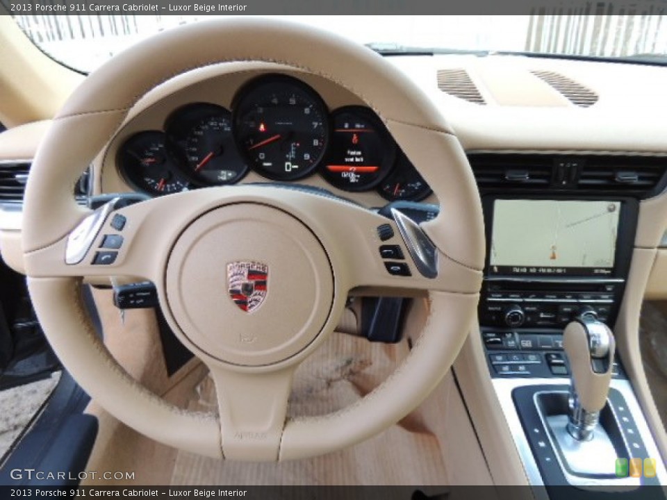 Luxor Beige Interior Steering Wheel for the 2013 Porsche 911 Carrera Cabriolet #73904381