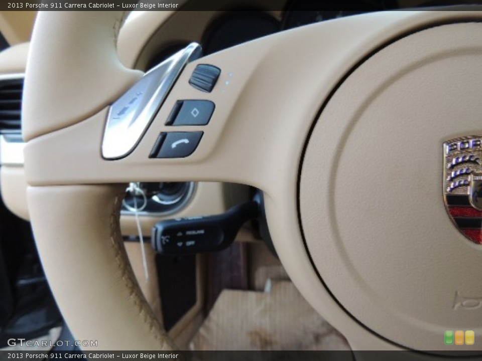 Luxor Beige Interior Controls for the 2013 Porsche 911 Carrera Cabriolet #73904396