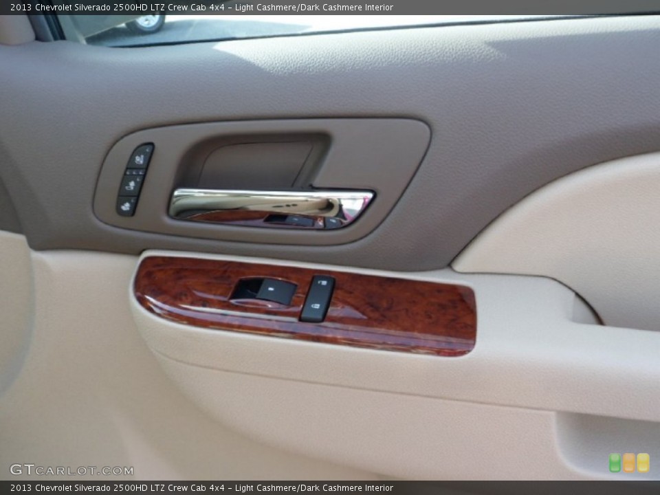 Light Cashmere/Dark Cashmere Interior Controls for the 2013 Chevrolet Silverado 2500HD LTZ Crew Cab 4x4 #73904476